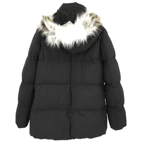 Sam Edelman Faux Fur Trim Hooded Puffer Coat Jacket S - Picture 4 of 8